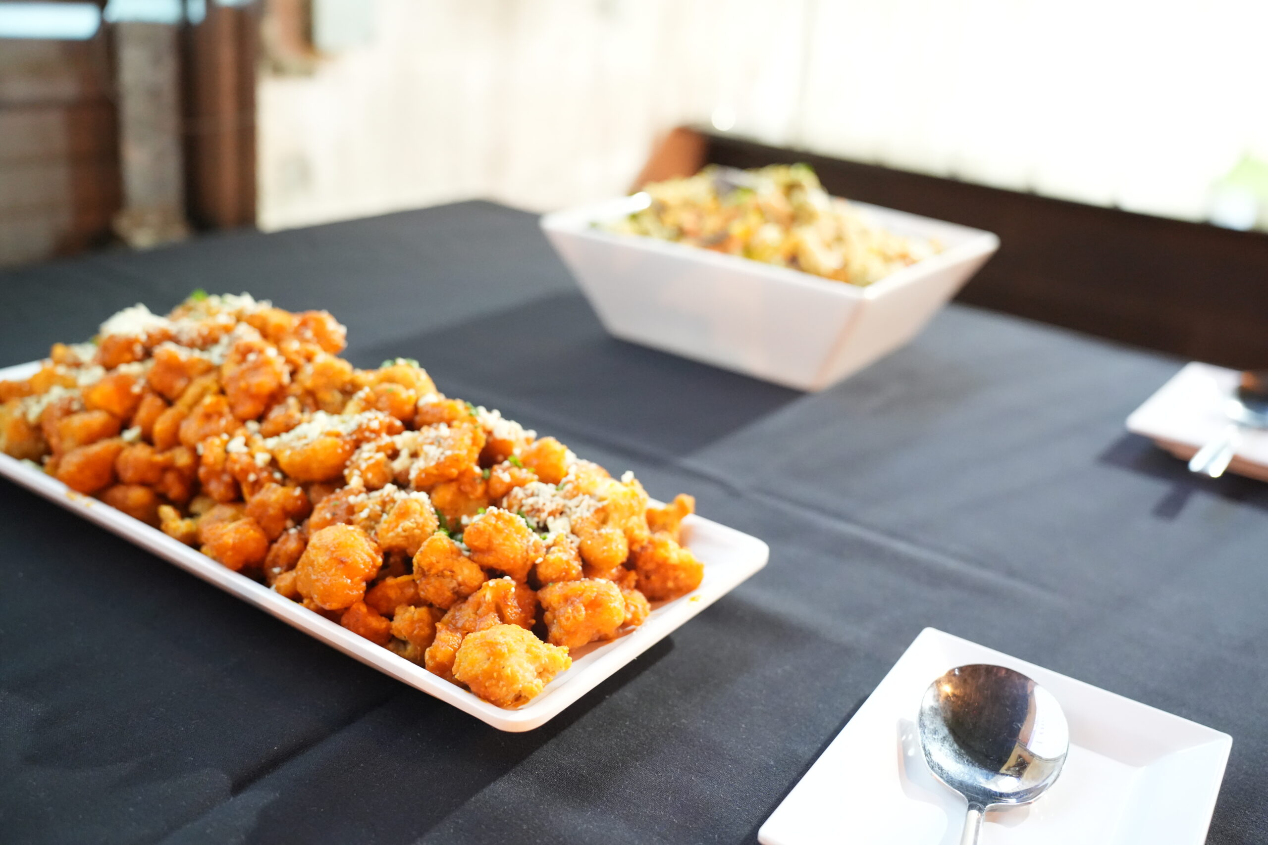 appetizers catered for a private event at Bowlounge in Dallas, Texas.